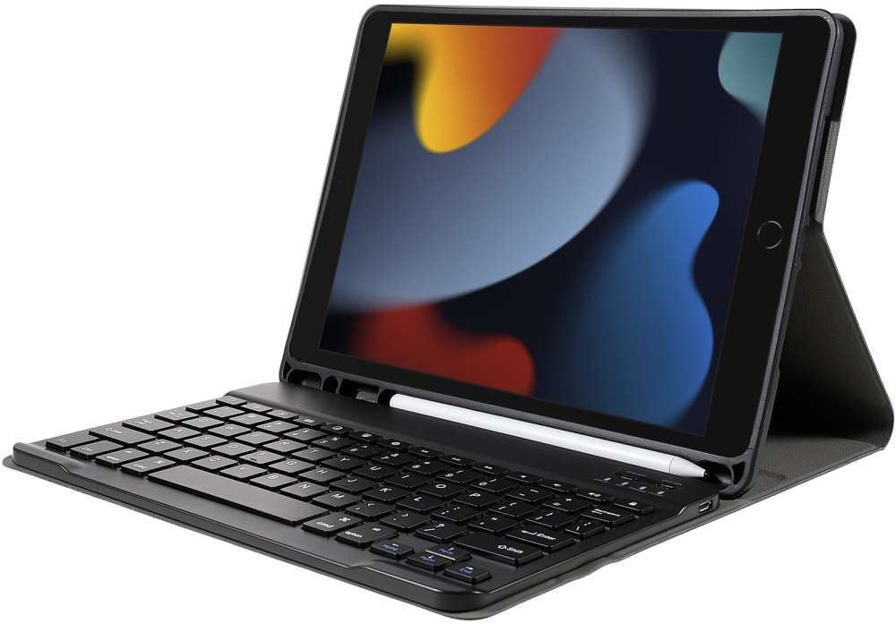 Just in Case Vintage Bluetooth Keyboard Cover - Apple iPad 10.2 - Zwart