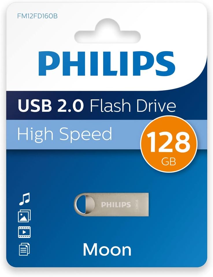 Philips USB 2.0 Moon Vintage Silver 128GB