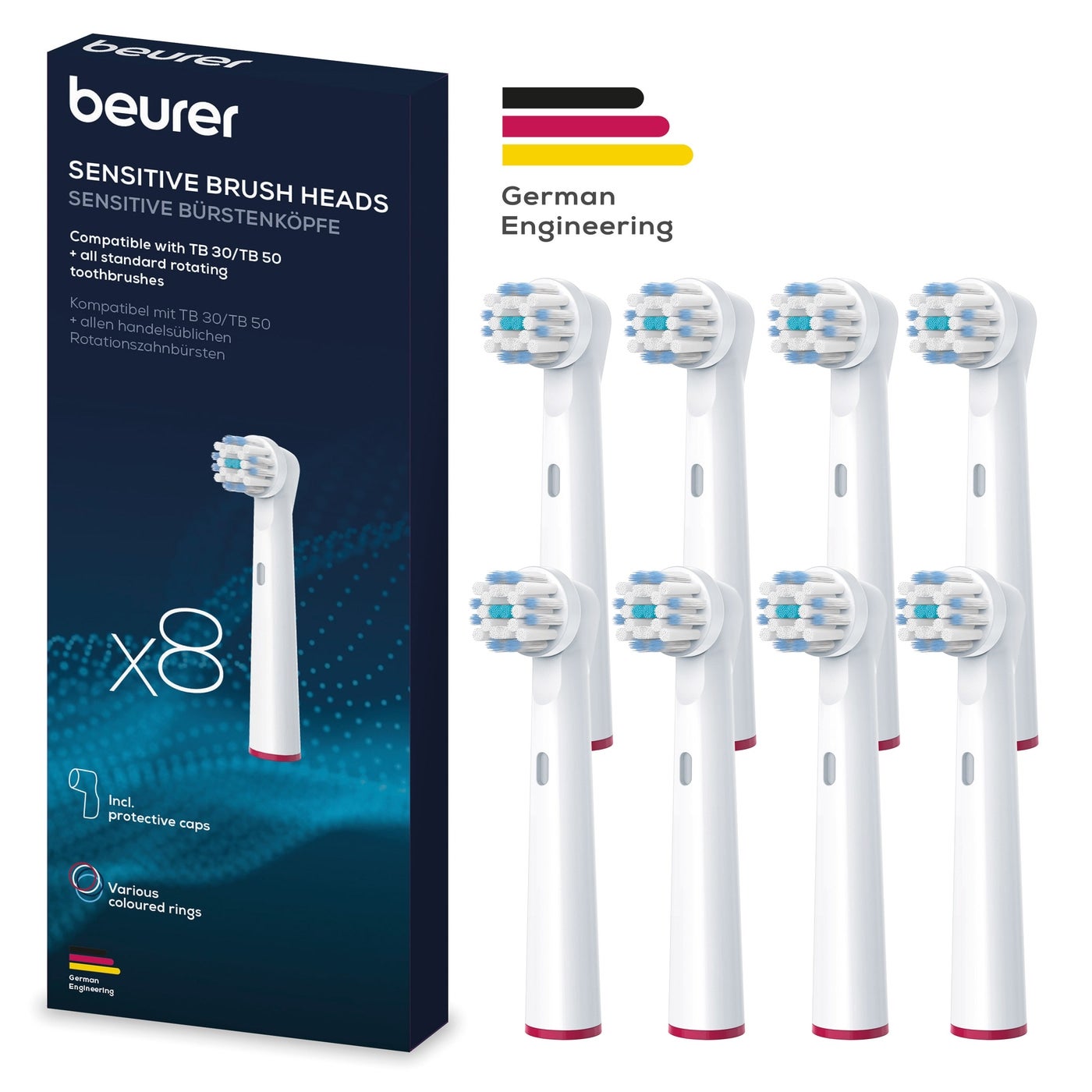 Beurer Borstelkoppen Sensitive voor TB 30 / TB 50 (8 stuks)