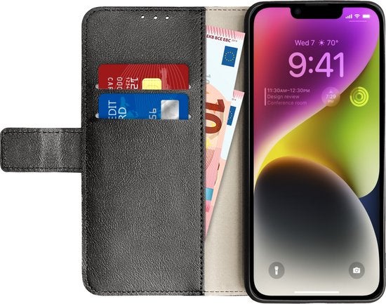 Cazy Wallet Classic voor iPhone 14 Zwart